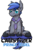 Size: 600x909 | Tagged: safe, artist:moemneop, oc, oc only, oc:prince rigel, bat pony, pony, male, pillow, simple background, sitting, solo, stallion, transparent background, watermark