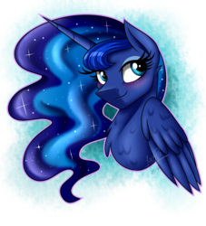 Size: 2000x2200 | Tagged: safe, artist:jack-pie, princess luna, alicorn, pony, g4, blushing, female, high res, mare, missing accessory, simple background, smiling, solo, transparent background
