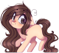 Size: 401x364 | Tagged: safe, artist:shiromidorii, oc, oc only, oc:ashe, earth pony, pony, female, floppy ears, mare, simple background, solo, transparent background