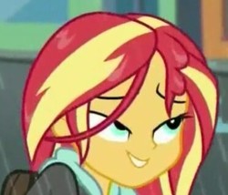 Size: 373x320 | Tagged: safe, screencap, sunset shimmer, equestria girls, g4, monday blues, my little pony equestria girls: summertime shorts, cropped, wet hair