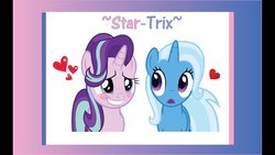 Size: 1280x720 | Tagged: safe, starlight glimmer, trixie, pony, g4, female, lesbian, ship:startrix, shipping