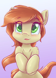 Size: 6350x8890 | Tagged: safe, artist:ardail, oc, oc only, oc:autumn heart, earth pony, pony, absurd resolution, commission, cute, female, heart, hnnng, mare, ocbetes, smiling, solo, weapons-grade cute, wingding eyes