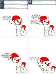 Size: 1204x1604 | Tagged: safe, artist:dekomaru, oc, oc only, oc:mars, alicorn, pony, tumblr:ask twixie, ask, colt, feather, male, prone, solo, tumblr