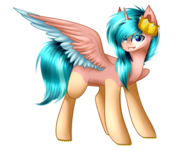 Size: 1687x1440 | Tagged: safe, artist:despotshy, oc, oc only, oc:prince marcel, alicorn, pony, colored wings, male, multicolored wings, simple background, solo, stallion, transparent background