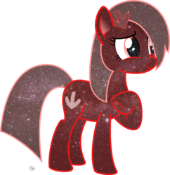 Size: 1500x1551 | Tagged: safe, artist:arifproject, oc, oc only, oc:downvote, pony, derpibooru, g4, derpibooru ponified, hair over one eye, inkscape, meta, ponified, raised hoof, simple background, smiling, solo, transparent background, vector
