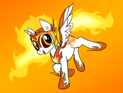Size: 800x600 | Tagged: safe, artist:zoarvek, daybreaker, alicorn, pony, g4, atg 2017, cute, diabreaker, female, gradient background, looking at you, mare, newbie artist training grounds, pose, solo