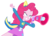 Size: 4263x3097 | Tagged: safe, artist:sketchmcreations, pinkie pie, equestria girls, g4, my little pony equestria girls: summertime shorts, steps of pep, >:), clothes, fake ears, fake tail, female, megaphone, simple background, skirt, smiling, solo, sweater, teeth, transparent background, vector, wondercolts uniform