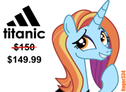 Size: 1939x1420 | Tagged: safe, artist:roger334, sassy saddles, pony, unicorn, g4, adidas, female, mall, mare, sale, simple background, slender, solo, thin, transparent background, vector