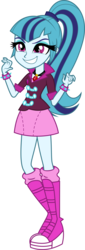 Size: 1692x5000 | Tagged: safe, artist:diegator007, sonata dusk, equestria girls, g4, my little pony equestria girls: rainbow rocks, adorabolical, boots, clothes, cute, evil grin, female, gem, grin, imminent tickles, jewelry, pendant, ponytail, shoes, simple background, siren gem, skirt, smiling, solo, sonatabetes, spiked wristband, this will end in laughs, this will end in tickles, transparent background, vector, wristband