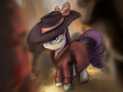 Size: 2949x2212 | Tagged: safe, artist:plotcore, rarity, pony, unicorn, g4, detective rarity, female, high res, mare, newbie artist training grounds, solo