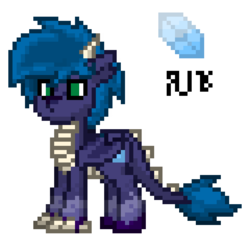 Size: 600x600 | Tagged: safe, artist:radical user 76, oc, oc only, oc:crystal clear, kirin, pony, pony town, pixel art, solo