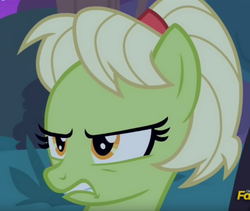 Size: 790x668 | Tagged: safe, screencap, granny smith, earth pony, pony, g4, the perfect pear, adorasmith, angry, cropped, cute, female, granny smith is not amused, madorable, solo, young granny smith