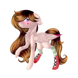 Size: 3000x3000 | Tagged: safe, artist:doux-ameri, oc, oc only, pegasus, pony, clothes, female, floppy ears, high res, mare, simple background, socks, solo, transparent background