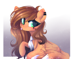 Size: 2500x2000 | Tagged: safe, artist:whiteliar, oc, oc only, pegasus, pony, clothes, female, high res, mare, scarf, snow, solo, tongue out