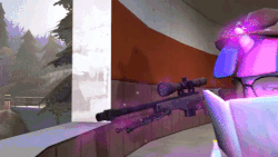 Size: 480x270 | Tagged: safe, twilight sparkle, pony, unicorn, g4, 3d, animated, awp, book, clothes, crossover, ear flick, female, gif, glasses, glowing horn, gun, hat, hooves, horn, levitation, magic, mare, optical sight, parody, reading, rifle, sniper, sniper (tf2), sniper rifle, solo, team fortress 2, telekinesis, vest, watch, weapon