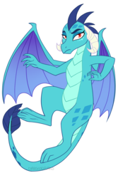 Size: 666x1000 | Tagged: safe, artist:darkodraco, princess ember, dragon, g4, female, looking at you, simple background, solo, spread wings, transparent background, wings