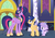 Size: 2808x1956 | Tagged: safe, artist:velveagicsentryyt, twilight sparkle, oc, oc:alice, oc:velvet sentry, alicorn, dragon, pony, g4, base used, concave belly, female, height difference, hilarious in hindsight, hoof shoes, jewelry, mare, mother and daughter, offspring, older, older twilight, older twilight sparkle (alicorn), parent:flash sentry, parent:twilight sparkle, parents:flashlight, peytral, physique difference, regalia, slender, tall, thin, tiara, trio, twilight sparkle (alicorn), ultimate twilight