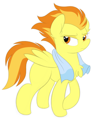 Size: 1414x1761 | Tagged: safe, artist:php66, spitfire, pony, g4, chest fluff, flat colors, simple background, solo, towel, white background