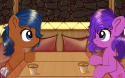 Size: 1440x900 | Tagged: safe, artist:anonbelle, oc, oc only, pony, blushing, coffee mug, commission, mug