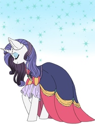 Size: 960x1280 | Tagged: safe, artist:superpony25, rarity, pony, g4, clothes, dress, eyes closed, female, jewelry, solo