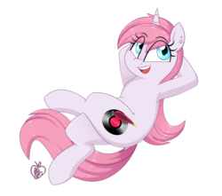 Size: 1700x1500 | Tagged: safe, artist:notenoughapples, oc, oc only, oc:amarath cerise, pony, unicorn, armpits, female, mare, simple background, smiling, solo, transparent background