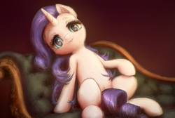Size: 4000x2683 | Tagged: safe, artist:plotcore, rarity, pony, unicorn, g4, atg 2017, chaise, couch, draw me like one of your french girls, female, heart eyes, looking at you, mare, newbie artist training grounds, solo, wingding eyes