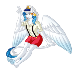 Size: 5485x5245 | Tagged: safe, artist:amazing-artsong, oc, oc only, oc:star seeker, anthro, unguligrade anthro, absurd resolution, anthro oc, clothes, female, hat, mare, one eye closed, simple background, smiling, tongue out, transparent background, wink