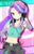 Size: 792x1224 | Tagged: safe, artist:banzatou, starlight glimmer, human, g4, armpits, beanie, belly button, belt, clothes, cute, female, glimmerbetes, gloves, hand on hip, hat, headphones, humanized, looking at you, manga style, midriff, pants, sleeveless, smiling, solo, tank top