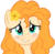 Size: 7750x7625 | Tagged: safe, artist:cloudyskie, pear butter, earth pony, pony, g4, my little pony: friendship is magic, the perfect pear, .ai available, absurd resolution, adorable face, blushing, bust, cute, female, flower, flower in hair, mare, portrait, simple background, solo, transparent background, vector