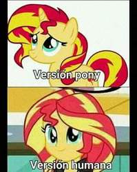 Size: 320x402 | Tagged: safe, sunset shimmer, equestria girls, g4, captain obvious, spanish