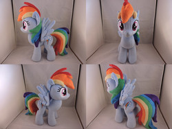 Size: 1597x1199 | Tagged: safe, artist:little-broy-peep, rainbow dash, pegasus, pony, g4, female, irl, mare, photo, plushie, solo