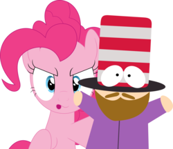 Size: 3471x3003 | Tagged: safe, artist:porygon2z, pinkie pie, earth pony, pony, g4, high res, male, mr. hat, puppet, simple background, south park, transparent background