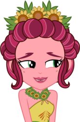 Size: 3001x4577 | Tagged: safe, artist:cloudy glow, gloriosa daisy, equestria girls, g4, my little pony equestria girls: legend of everfree, clothes, crystal gala, crystal gala dress, female, flower, flower in hair, simple background, smiling, solo, transparent background, vector
