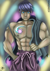 Size: 800x1131 | Tagged: safe, artist:scionjeshua, comet tail, human, g4, humanized