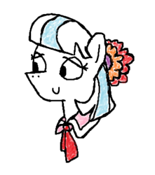 Size: 330x373 | Tagged: safe, artist:siliconelube, coco pommel, earth pony, pony, g4, cute, female, smiling, solo