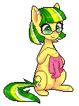 Size: 112x150 | Tagged: safe, artist:doekitty, oc, oc only, oc:star stitcher, earth pony, pony, animated, female, gif, glasses, mare, pixel art, sewing, simple background, solo, stitching, transparent background