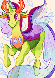 Size: 629x886 | Tagged: safe, artist:flickex, thorax, changedling, changeling, g4, blushing, king thorax, looking at you, male, smiling, solo