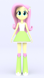Size: 1080x1920 | Tagged: safe, artist:creatorofpony, artist:mkevinadam, fluttershy, equestria girls, g4, 3d, boots, clothes, female, shoes, simple background, socks, solo