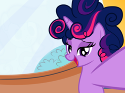 Size: 3589x2691 | Tagged: safe, artist:badumsquish, derpibooru exclusive, twilight sparkle, oc, oc:hape ghost, ghost, ghost pony, pony, derpibooru, g4, alternate hairstyle, bedroom eyes, curly hair, day, derpibooru theme illusion, eyes on the prize, female, golden oaks library, grin, haunted, high res, hoof hold, illusion, imminent hape, imminent snuggles, incoming hug, invisible, lidded eyes, messy mane, meta, moon, night, open mouth, selfie, smiling, squee, stars, this will end in snuggles, when you see it, window