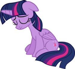 Size: 4924x4543 | Tagged: safe, artist:ironm17, twilight sparkle, alicorn, pony, g4, the hooffields and mccolts, absurd resolution, eyes closed, female, folded wings, mare, sad, simple background, solo, transparent background, twilight sparkle (alicorn), vector