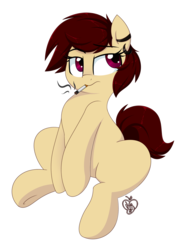 Size: 1200x1600 | Tagged: safe, artist:notenoughapples, oc, oc only, oc:vulgar, earth pony, pony, cigarette, female, mare, smoking, solo