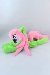 Size: 3648x5472 | Tagged: safe, artist:kazzysart, oc, oc only, oc:spectral wind, pegasus, pony, absurd resolution, beanie (plushie), female, irl, mare, photo, plushie, prone, solo