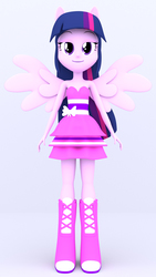 Size: 1080x1920 | Tagged: safe, artist:mkevinadam, twilight sparkle, equestria girls, g4, 3d, fall formal outfits, female, ponied up, simple background, solo, twilight ball dress