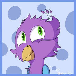 Size: 2000x2000 | Tagged: safe, artist:skyphart, oc, oc only, oc:gyro feather, oc:gyro tech, griffon, abstract background, bust, griffonized, portrait, solo, species swap