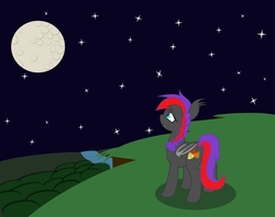 Size: 907x720 | Tagged: safe, artist:bryastar, oc, oc only, oc:violet iridescence, bat pony, pony, solo