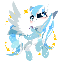 Size: 1024x1025 | Tagged: safe, artist:snow angel, oc, oc only, oc:starline, pegasus, pony, clothes, female, flying, heart eyes, looking up, mare, pegasus oc, see-through, simple background, solo, stars, transparent background, wingding eyes, wings
