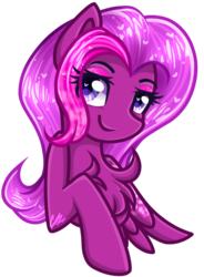 Size: 578x786 | Tagged: safe, artist:sketchyhowl, oc, oc only, oc:glitterwing, pegasus, pony, bust, female, mare, portrait, simple background, solo, transparent background