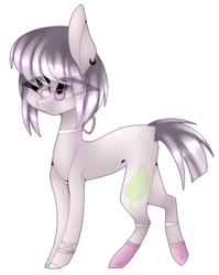 Size: 3063x3839 | Tagged: safe, artist:hyshyy, oc, oc only, oc:tea leaf, earth pony, pony, bad anatomy, clothes, female, high res, mare, simple background, socks, solo, transparent background