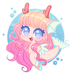 Size: 800x800 | Tagged: safe, artist:exceru-karina, oc, oc only, oc:amatheia, merpony, pony, simple background, solo, transparent background