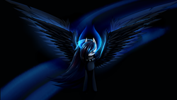 Size: 3840x2160 | Tagged: safe, artist:phenya, oc, oc only, oc:emala jiss, pony, black background, high res, simple background, solo, wings